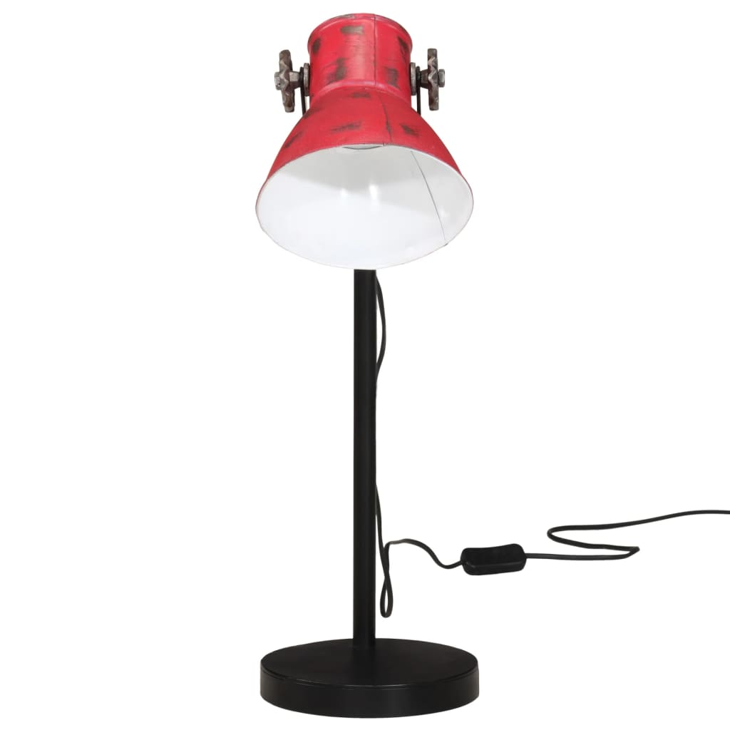 Bureaulamp 25 W E27 17x17x60 cm verweerd rood - AllerleiShop