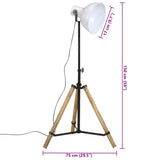 Vloerlamp 25 W E27 75x75x90-150 cm wit - AllerleiShop