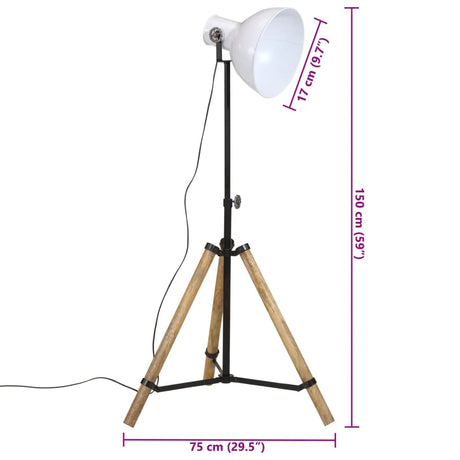 Vloerlamp 25 W E27 75x75x90-150 cm wit - AllerleiShop