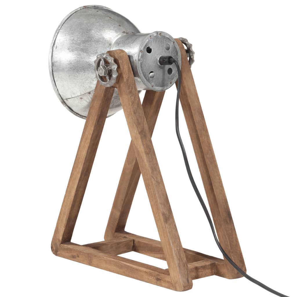 Bureaulamp 25 W E27 30x17x40 cm vintage zilverkleurig - AllerleiShop