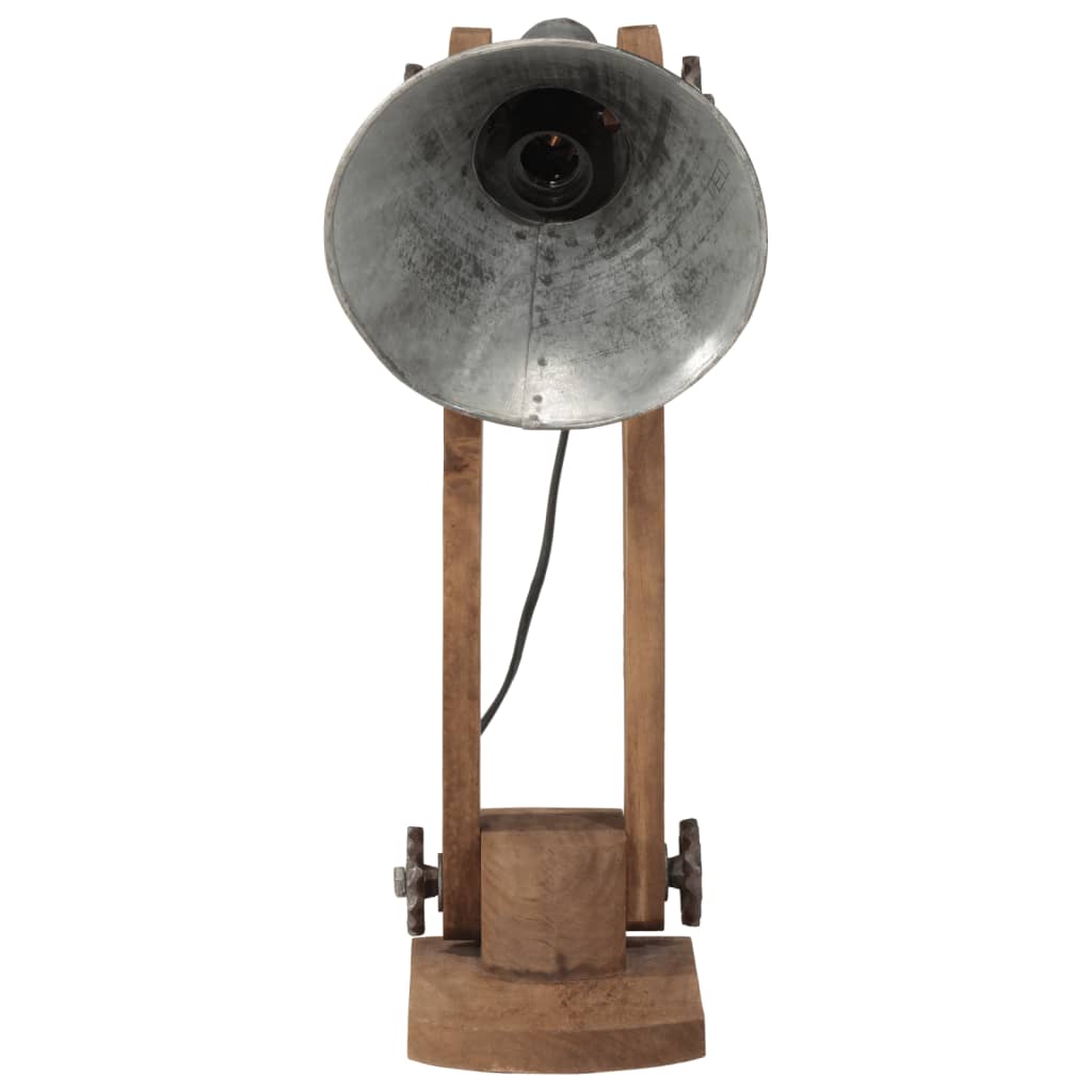 Bureaulamp 25 W E27 23x13x52 cm vintage zilverkleurig - AllerleiShop