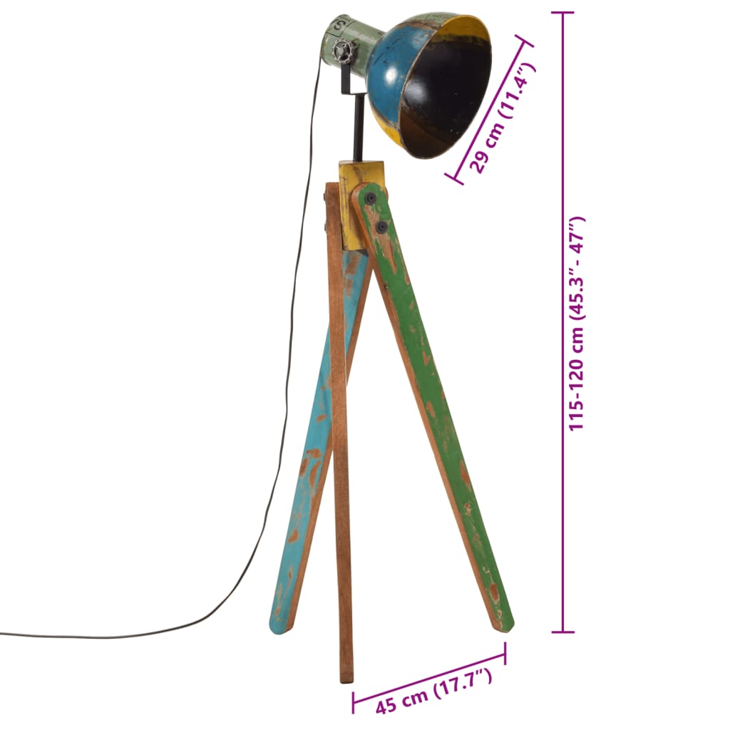 Vloerlamp 25 W E27 45x45x120 cm meerkleurig