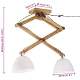 Plafondlamp 25 W E27 29x18x85 cm wit - AllerleiShop