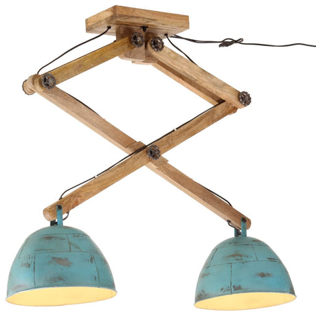 Plafondlamp 25 W E27 29x18x85 cm verweerd blauw - AllerleiShop