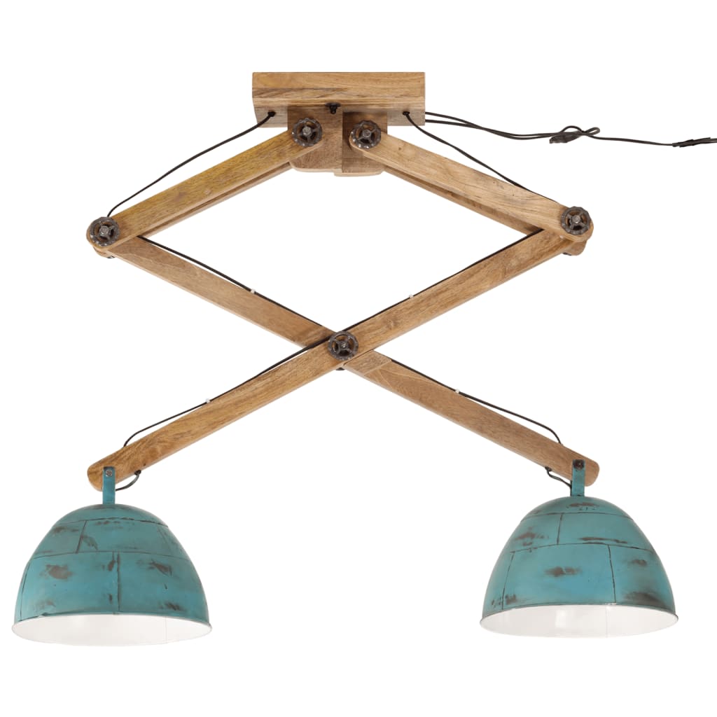 Plafondlamp 25 W E27 29x18x85 cm verweerd blauw - AllerleiShop