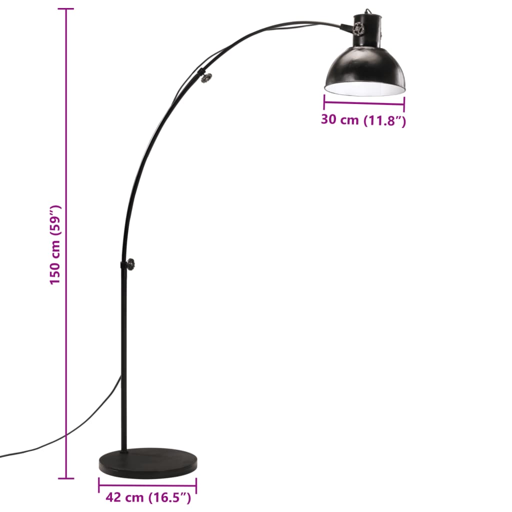 Vloerlamp 25 W E27 150 cm zwart - AllerleiShop