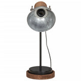 Bureaulamp 25 W E27 17x17x50 cm vintage zilverkleurig - AllerleiShop