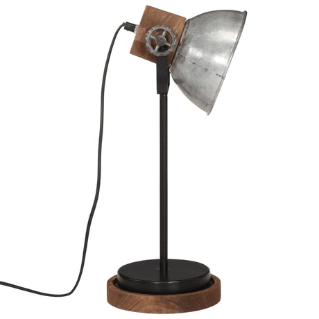 Bureaulamp 25 W E27 17x17x50 cm vintage zilverkleurig - AllerleiShop