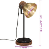 Bureaulamp 25 W E27 17x17x50 cm antiek messingkleurig - AllerleiShop