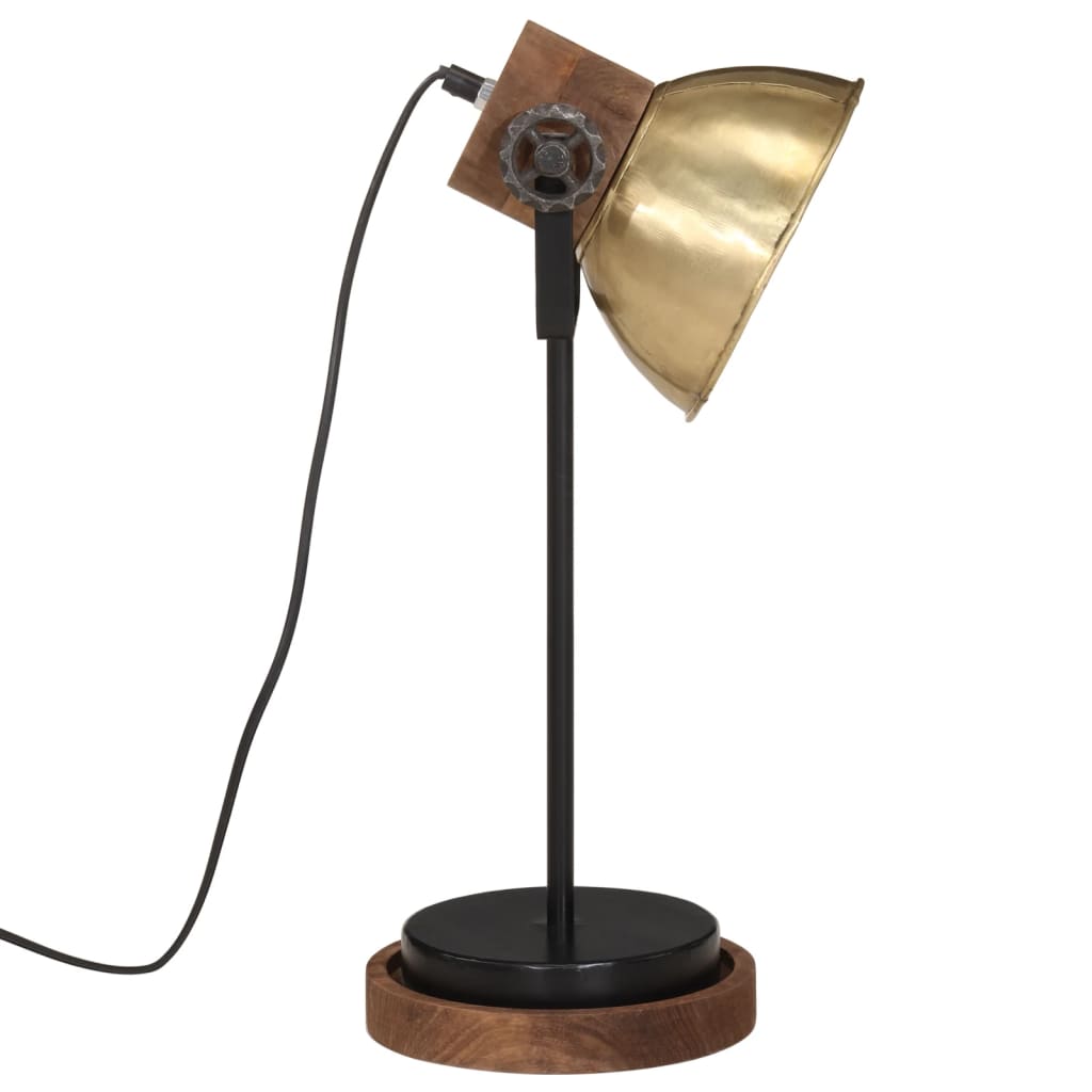 Bureaulamp 25 W E27 17x17x50 cm antiek messingkleurig - AllerleiShop