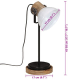 Bureaulamp 25 W E27 17x17x50 cm wit - AllerleiShop