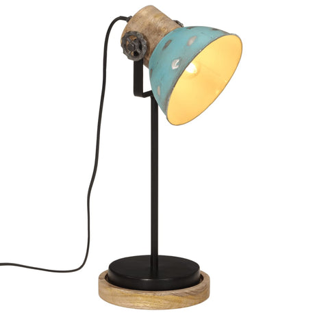 Bureaulamp 25 W E27 17x17x50 cm verweerd blauw - AllerleiShop