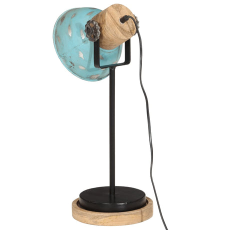 Bureaulamp 25 W E27 17x17x50 cm verweerd blauw - AllerleiShop