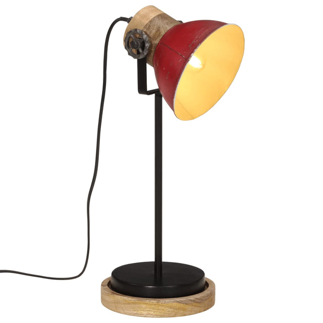 Bureaulamp 25 W E27 17x17x50 cm verweerd rood - AllerleiShop