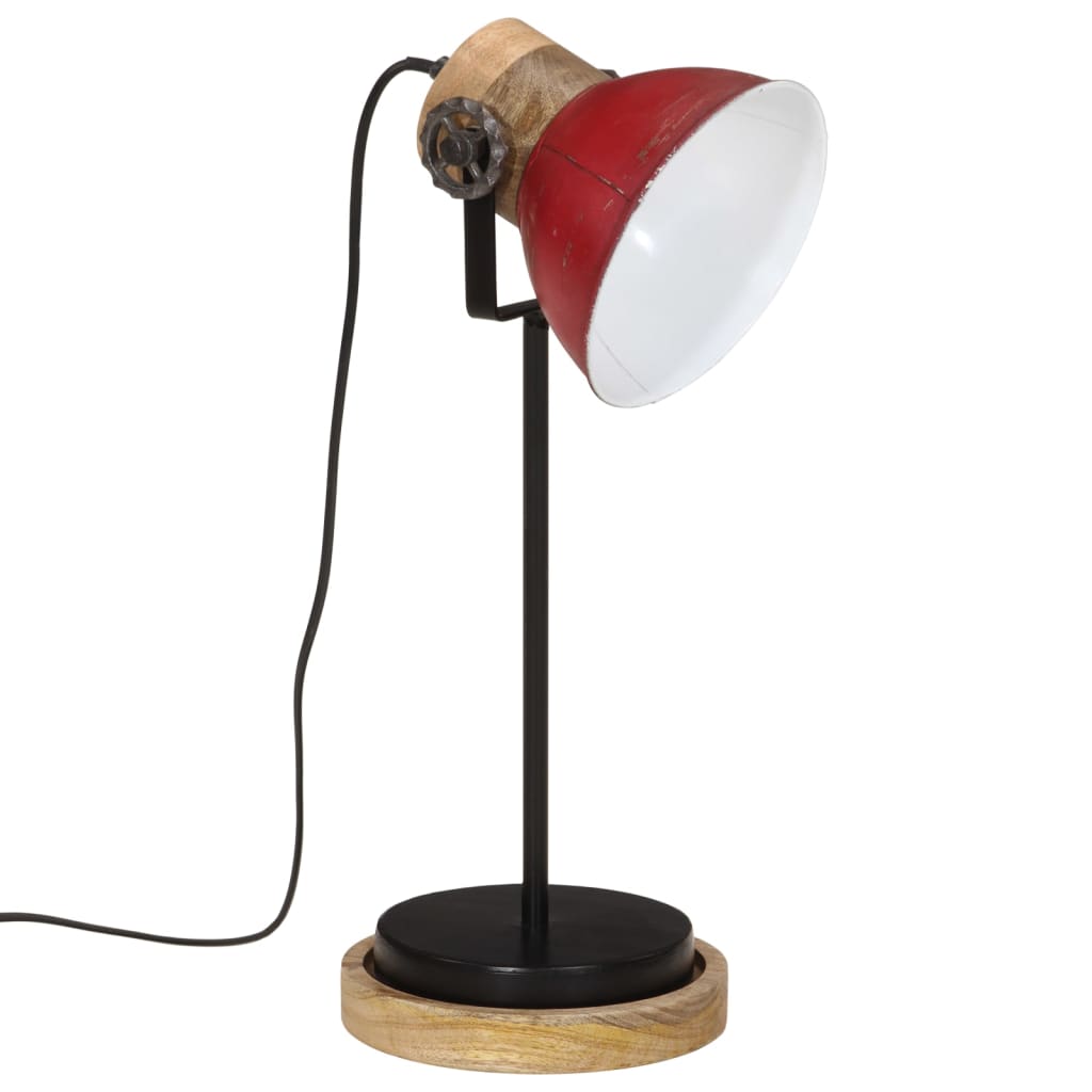 Bureaulamp 25 W E27 17x17x50 cm verweerd rood - AllerleiShop