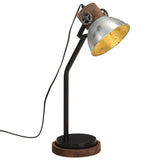 Bureaulamp 25 W E27 18x18x60 cm vintage zilverkleurig - AllerleiShop