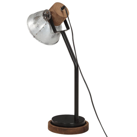 Bureaulamp 25 W E27 18x18x60 cm vintage zilverkleurig - AllerleiShop