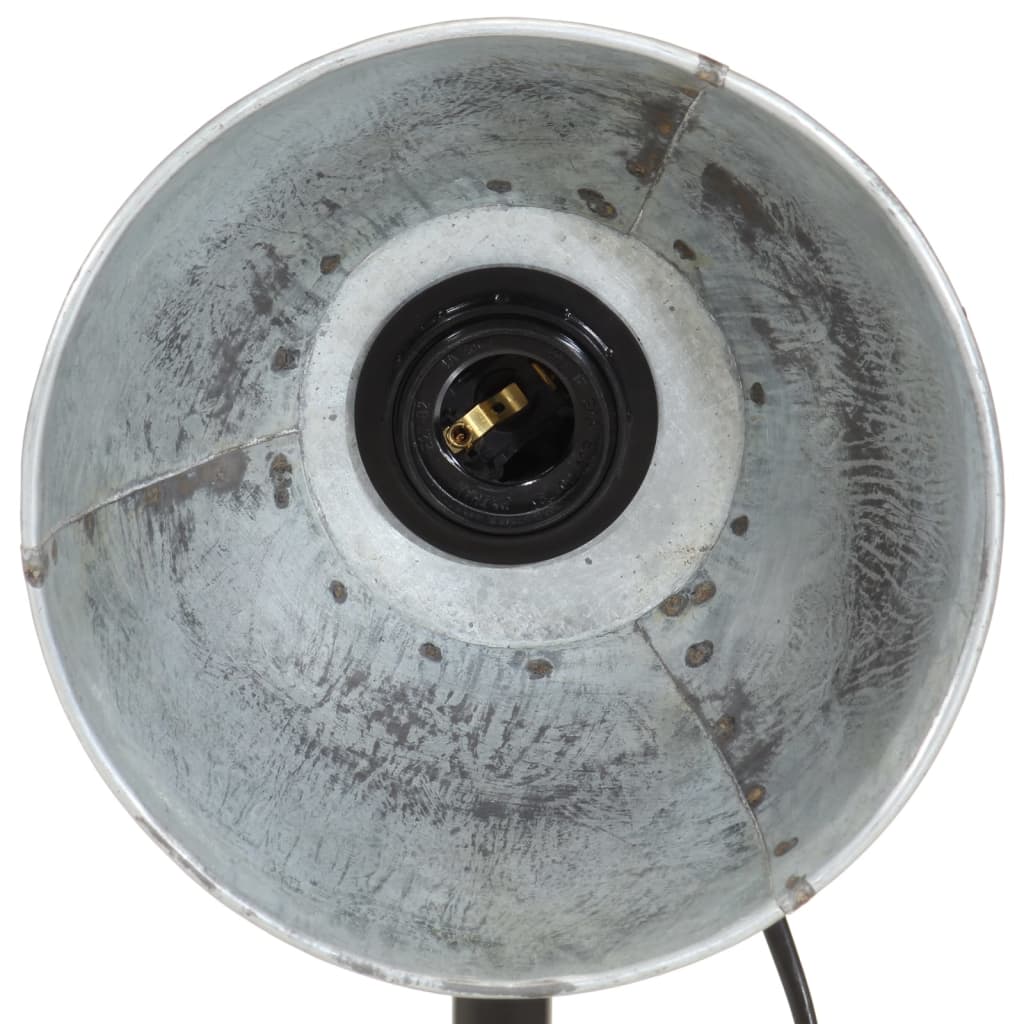 Bureaulamp 25 W E27 18x18x60 cm vintage zilverkleurig - AllerleiShop