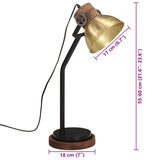 Bureaulamp 25 W E27 18x18x60 cm antiek messingkleurig - AllerleiShop