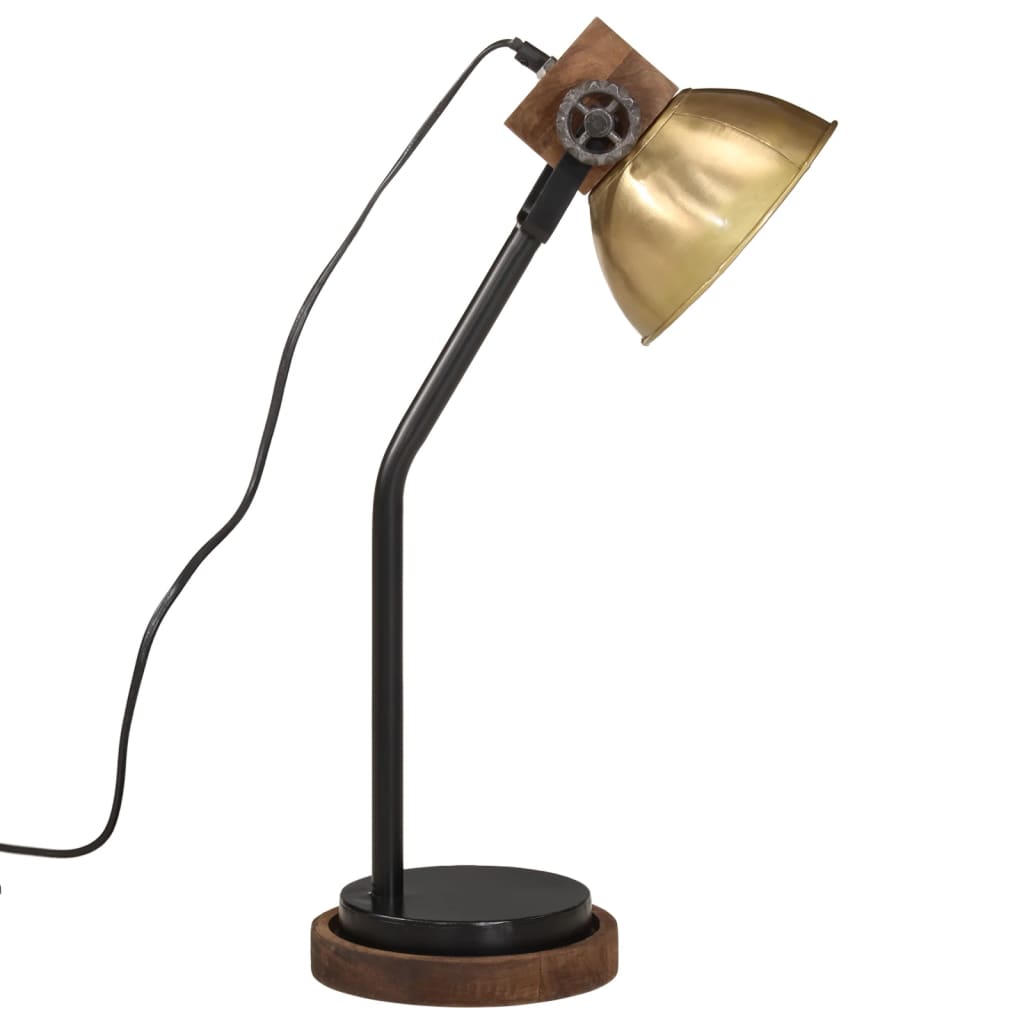 Bureaulamp 25 W E27 18x18x60 cm antiek messingkleurig - AllerleiShop