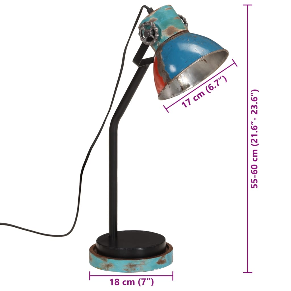 Bureaulamp 25 W E27 18x18x60 cm meerkleurig