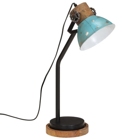 Bureaulamp 25 W E27 18x18x60 cm verweerd blauw - AllerleiShop