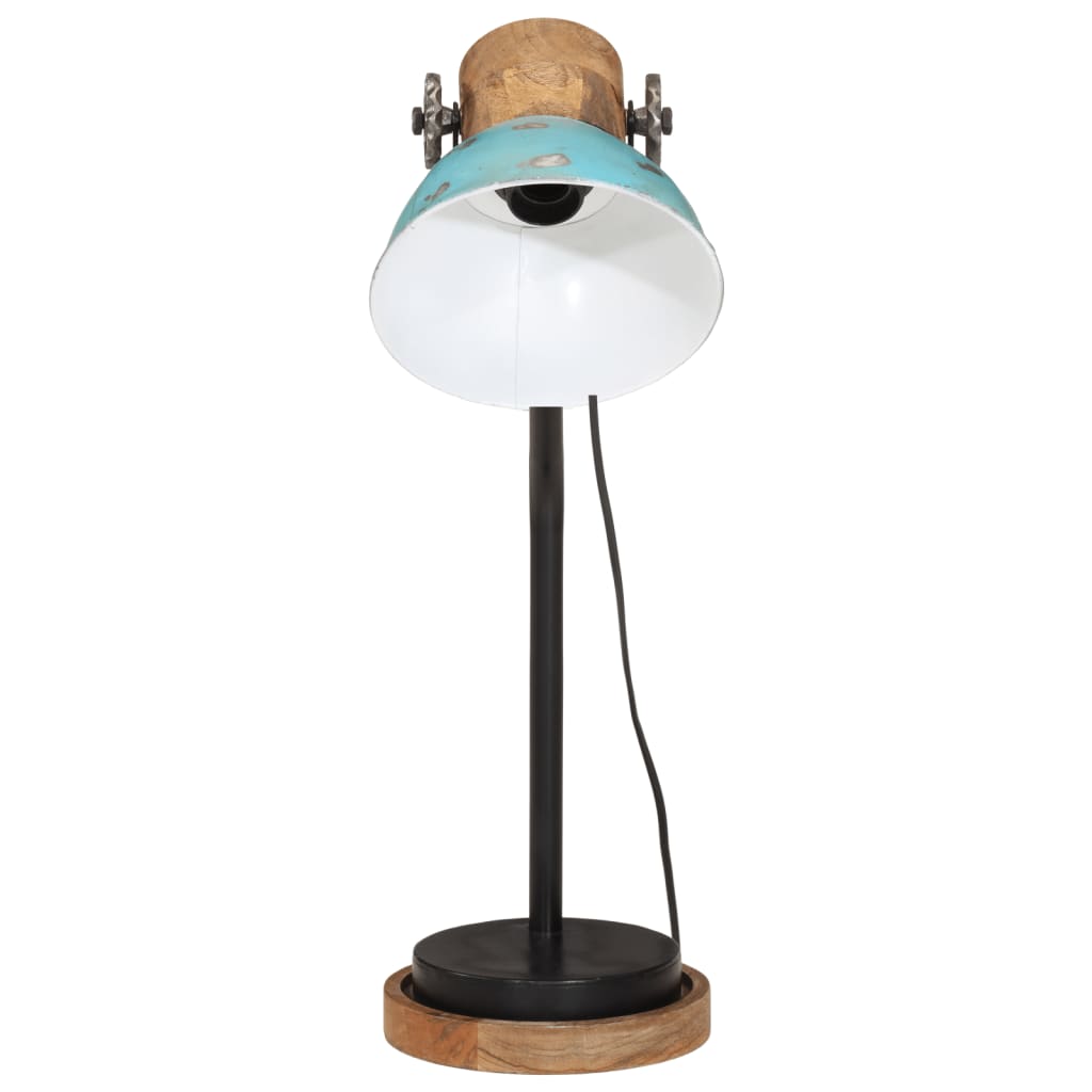 Bureaulamp 25 W E27 18x18x60 cm verweerd blauw - AllerleiShop