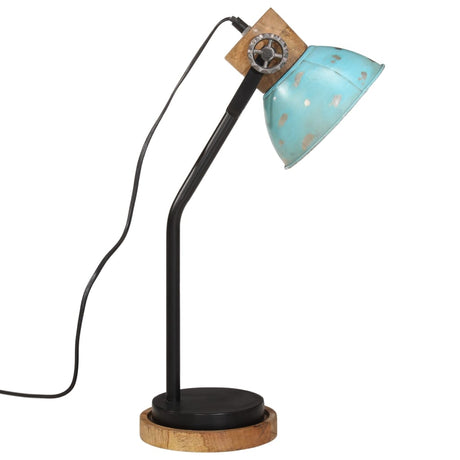 Bureaulamp 25 W E27 18x18x60 cm verweerd blauw - AllerleiShop