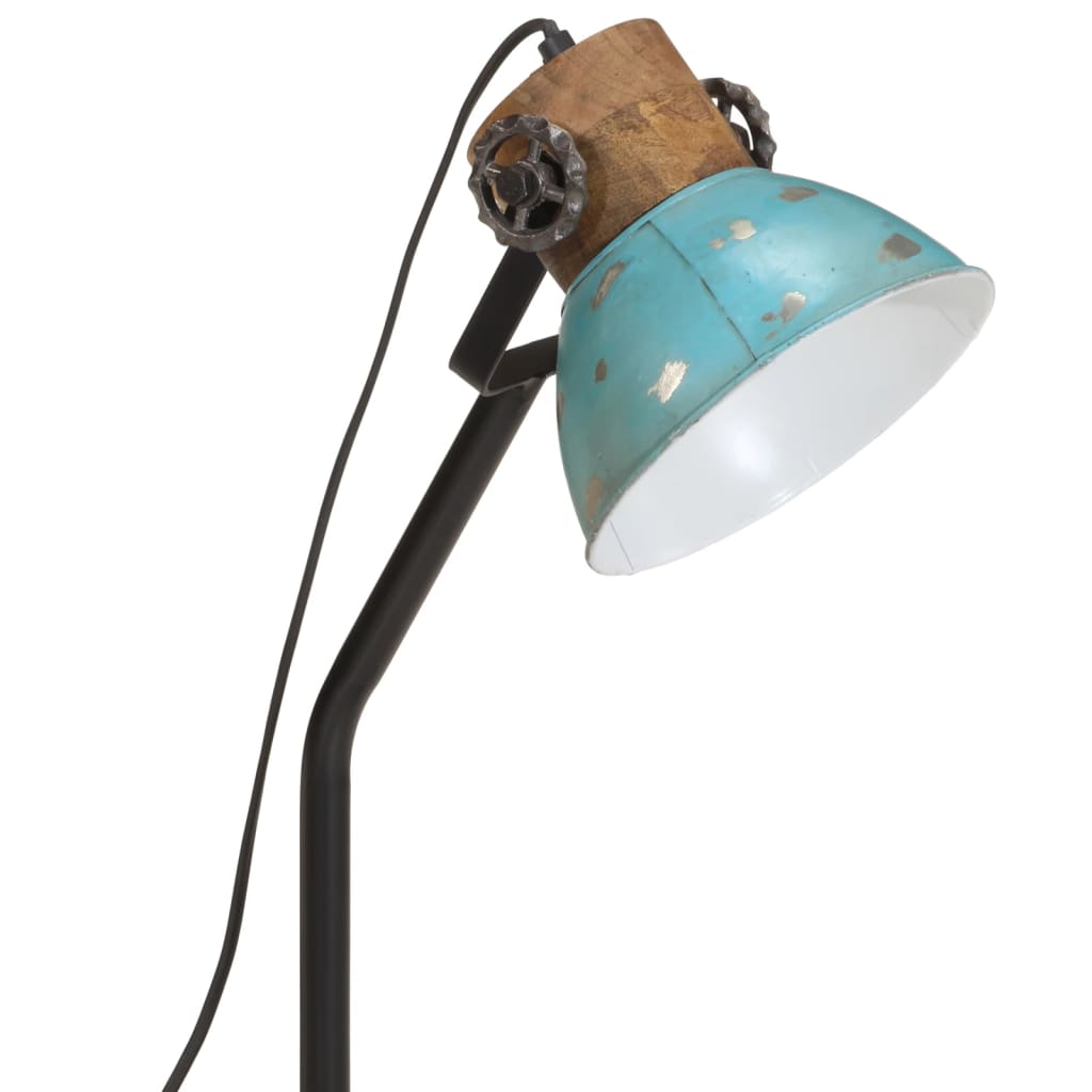 Bureaulamp 25 W E27 18x18x60 cm verweerd blauw - AllerleiShop