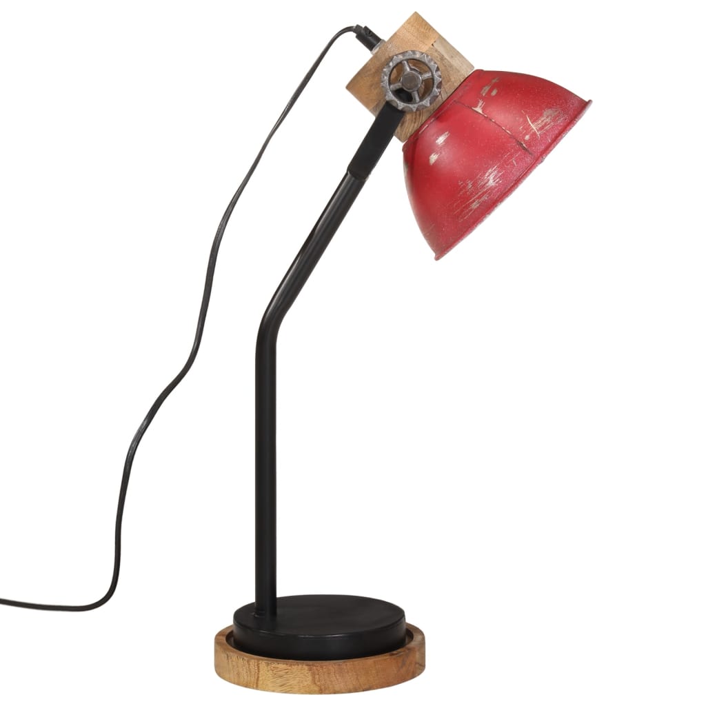 Bureaulamp 25 W E27 18x18x60 cm verweerd rood - AllerleiShop