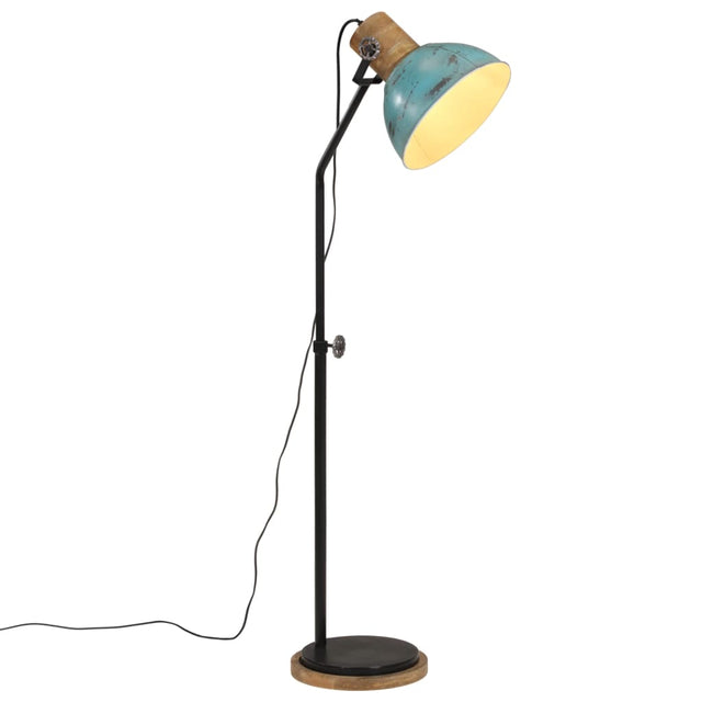 Vloerlamp 25 W E27 30x30x100-150 cm verweerd blauw - AllerleiShop