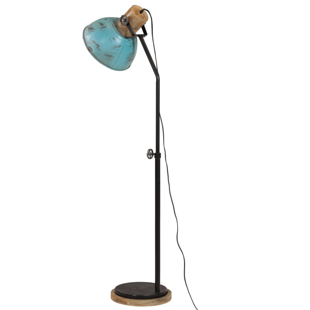 Vloerlamp 25 W E27 30x30x100-150 cm verweerd blauw - AllerleiShop