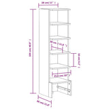 Schoenenkast 28x30x104 cm massief grenenhout wasbruin