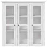 Hoge kast BODO 115,5x43x200,5 cm massief grenenhout wit - AllerleiShop