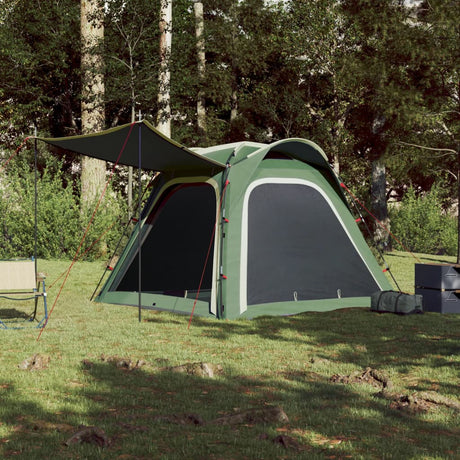 Tent 4-persoons waterdicht snelontgrendeling groen