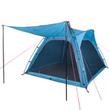 Tent 4-persoons waterdicht snelontgrendeling blauw