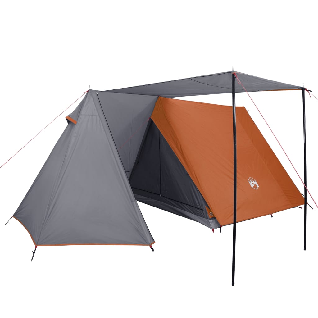 Tent 3-persoons waterdicht grijs en oranje - AllerleiShop