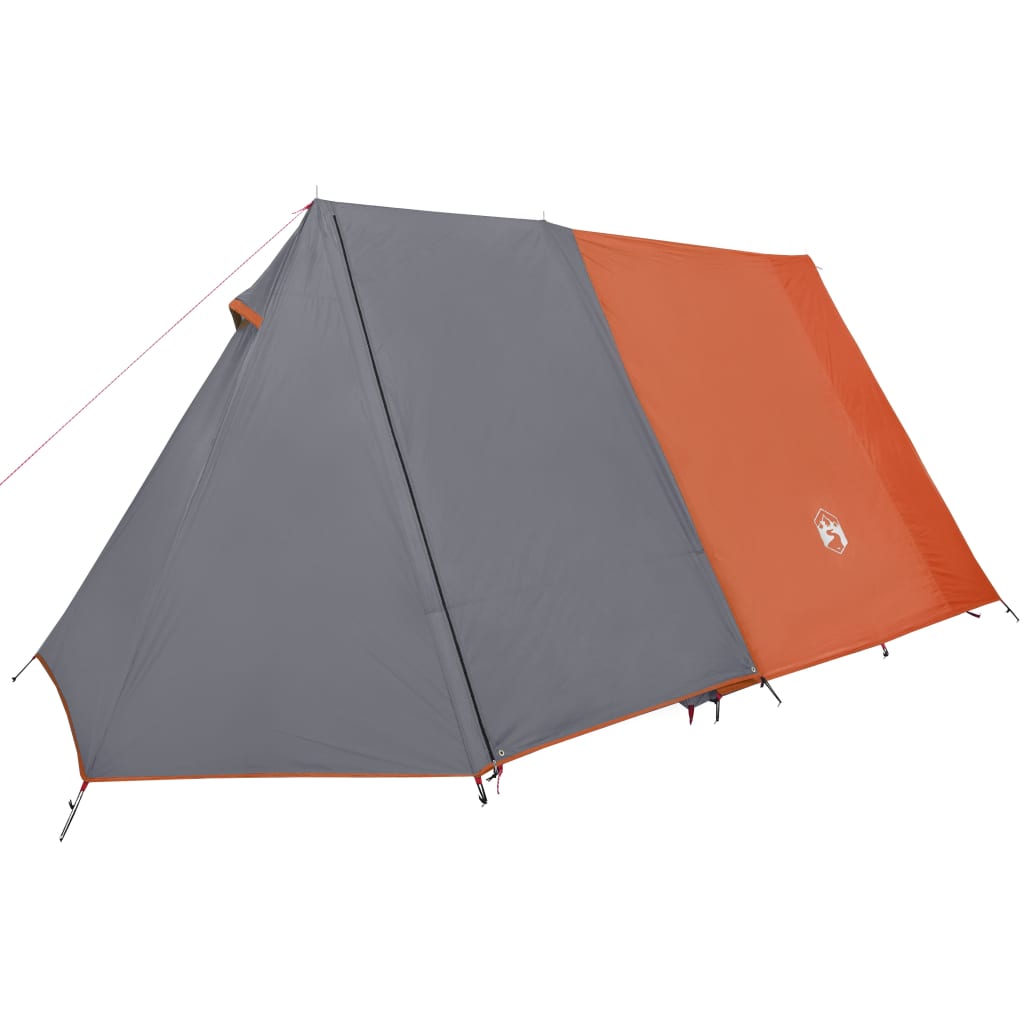 Tent 3-persoons waterdicht grijs en oranje - AllerleiShop