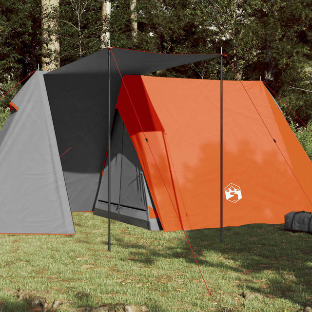 Tent 3-persoons waterdicht grijs en oranje - AllerleiShop