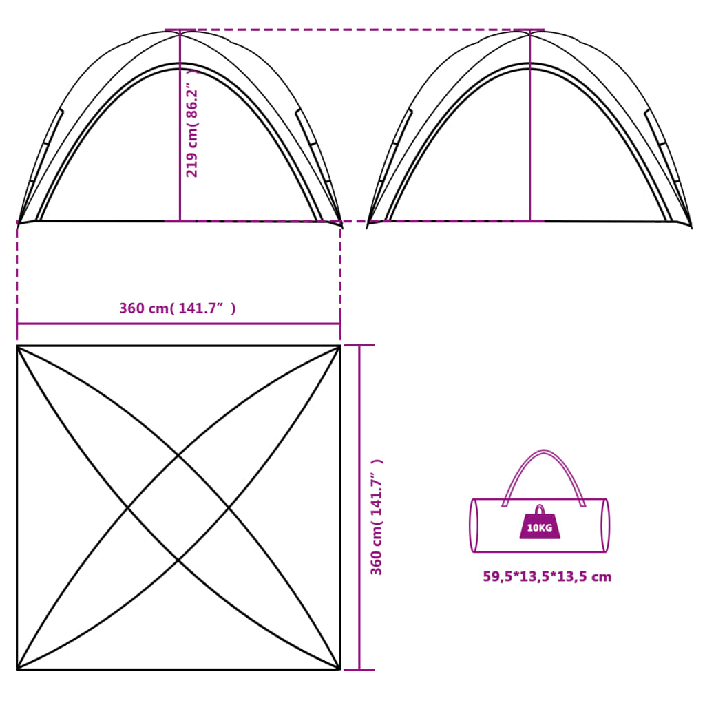 Partytent waterdicht groen