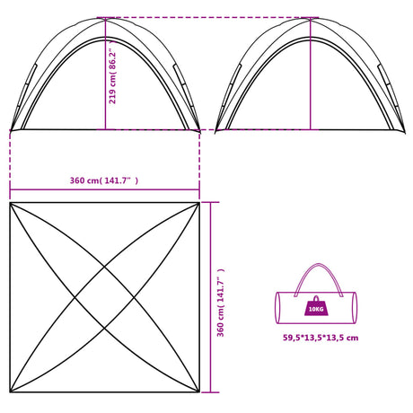 Partytent waterdicht groen