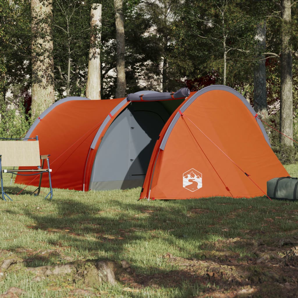 Tunneltent 4-persoons waterdicht oranje