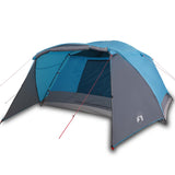 Tent met luifel 4-persoons waterdicht blauw