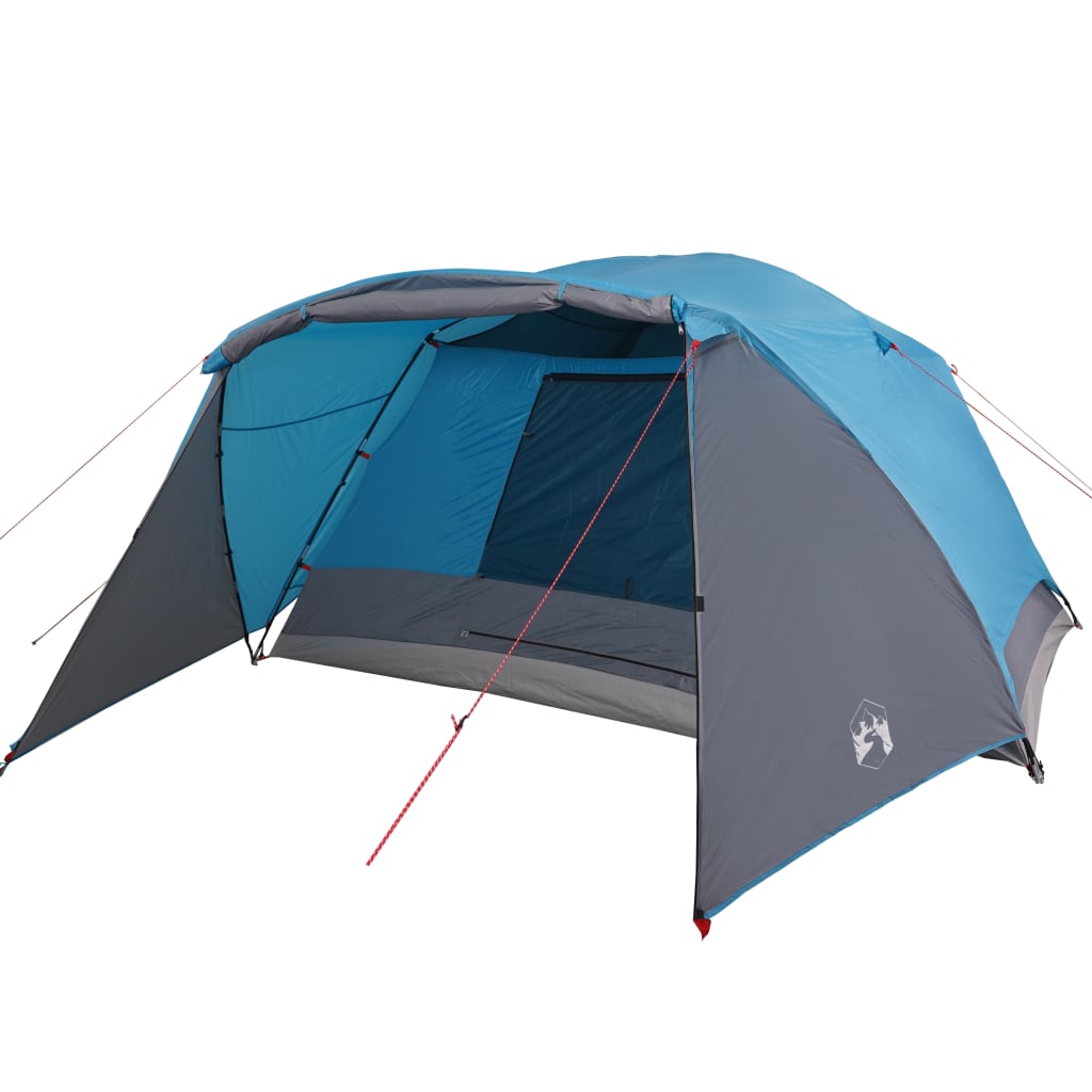 Tent met luifel 4-persoons waterdicht blauw