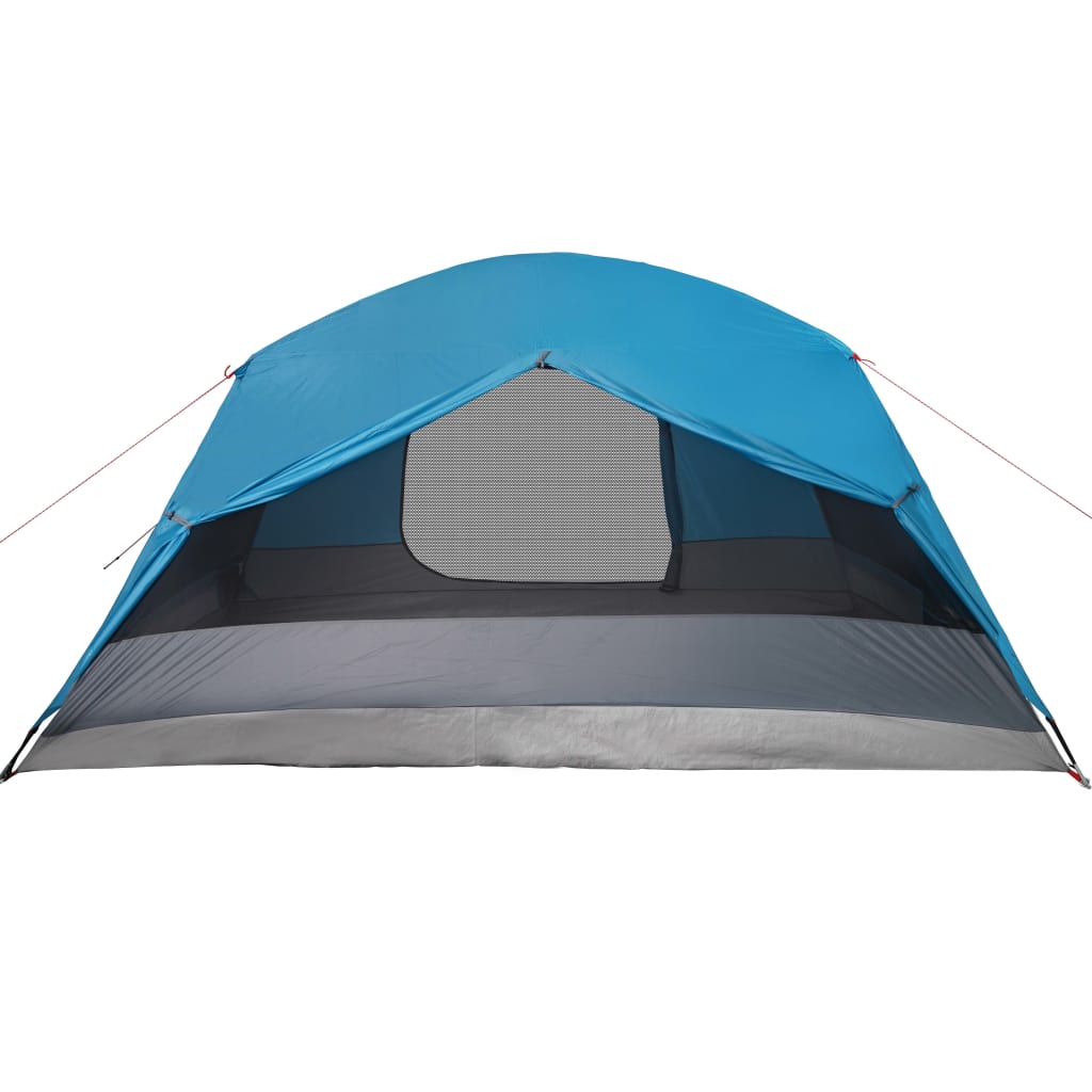 Tent met luifel 4-persoons waterdicht blauw