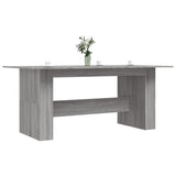 Eettafel 180x90x76 cm bewerkt hout grijs sonoma eikenkleurig - AllerleiShop