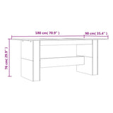 Eettafel 180x90x76 cm bewerkt hout grijs sonoma eikenkleurig - AllerleiShop