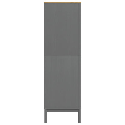 Kledingkast FLORO 77x53x171 cm massief grenenhout grijs - AllerleiShop