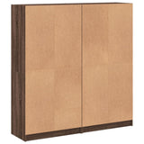 Boekenkast met deuren 136x37x142 cm hout bruin eikenkleur - AllerleiShop