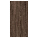 Boekenkast met deuren 204x37x75 cm hout bruin eikenkleur - AllerleiShop